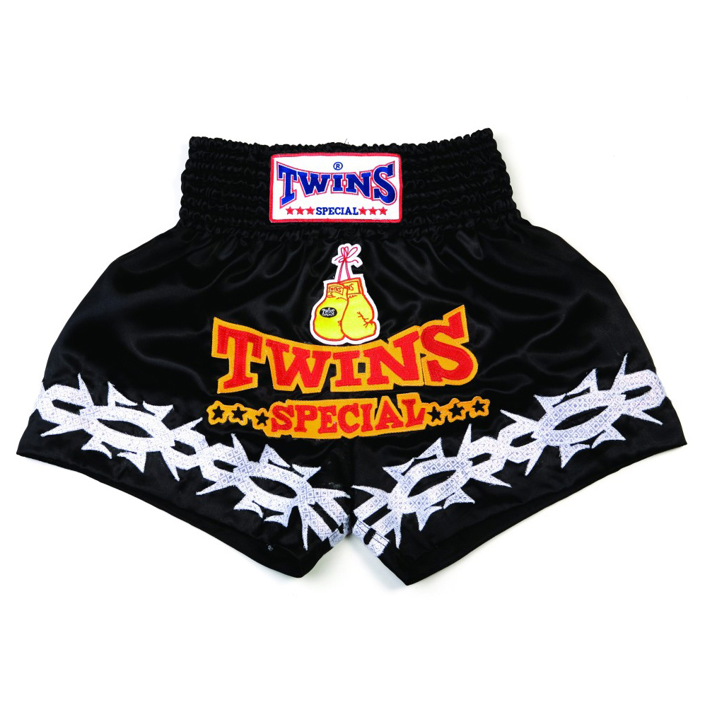 Twins Muay Thai Shorts Black กางเกงมวยไทย