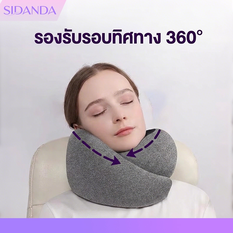 หมอนรองคอ หมอนรองคอแบบพกพา Travel Pillow รองรับสรีระคอ 360 องศา รองรับสรีระ Memory Foam พกพาสะดวก