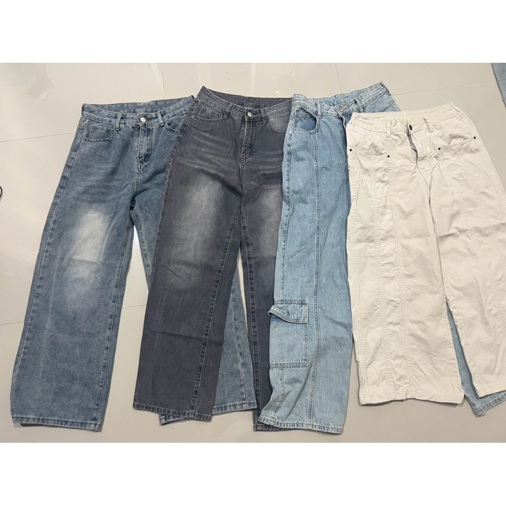ส่งต่อกางเกงยีนส์ขายาวมือสอง ขากระบอก ป้ายBelin star
