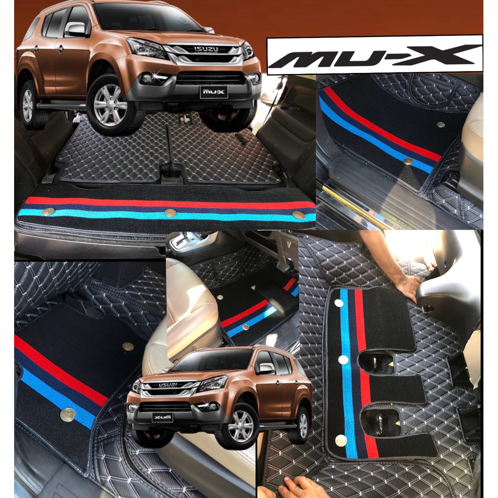 (แถมฟรี-หมอนรองคอ-สายเบลท์ +แผ่นปิดหลังเบาะ )Mu-X 2012-2020(โฉมแรก)พรมรถยนต์6D/7D สินค้าส่งตรงจากหน้