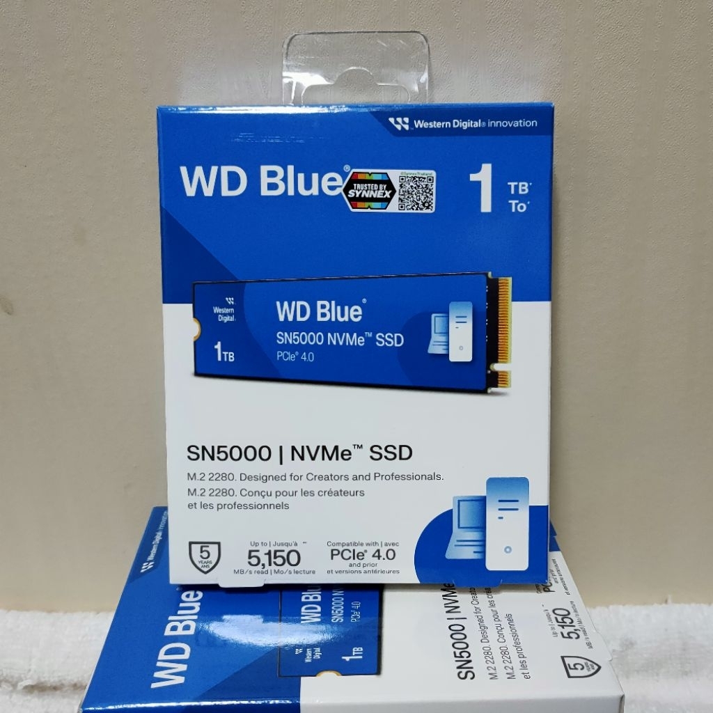 WD Blue SN5000 NVMe 1TB สินค้าใหม่ยังไม่แกะกล่อง ประกัน Synnex 5 ปี
