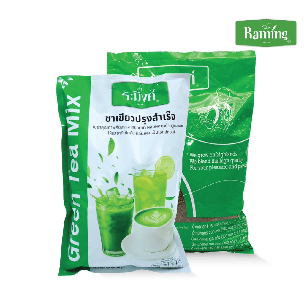 ชาเขียวปรุงสำเร็จ ตราชาระมิงค์ Green Tea Mix