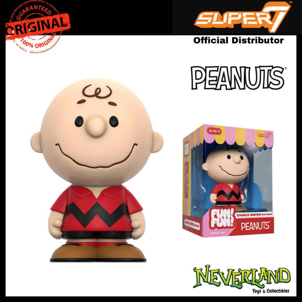 Super7 Peanuts Charlie Brown Red Shirt FUN FUN Figure