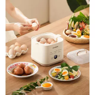 HYUNDAI เครื่องต้มไข่แบบมัลติฟังก์ชั่นอัตโนมัติ /เครื่องนึ่งไข่พร้อม 6 โหมดที่แตกต่างกัน 24 เวลาที่ตั้งไว้ล่วงหน้า