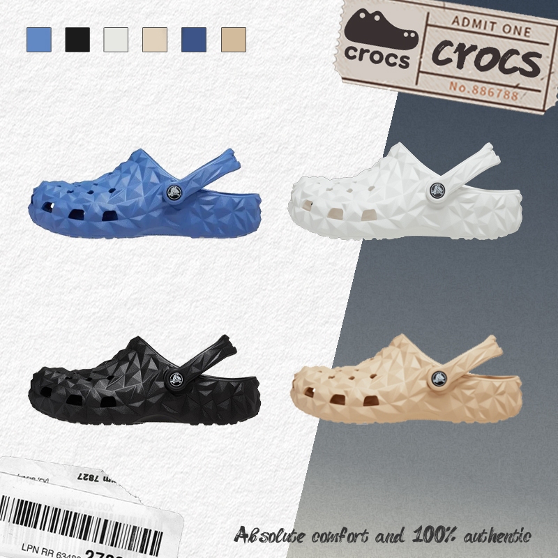 💓pre-order ของแท้100%💓Crocs Classic Geometric Clog EVA รองเท้าแตะสำหรับผู้ชายและผู้หญิง