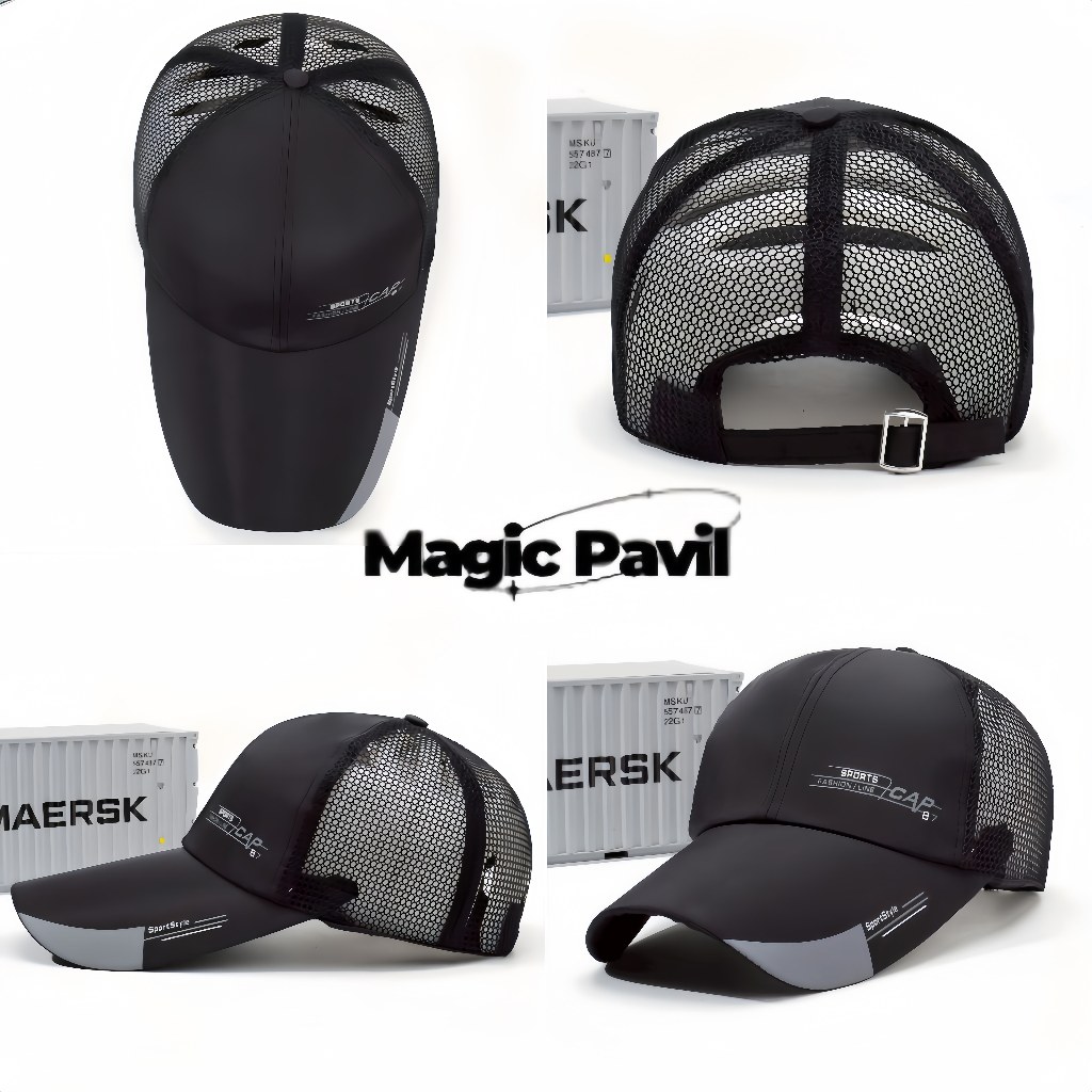 【Magic】พร้อมส่ง | หมวกแก๊ป สไตล์กีฬา ผ้าลื่นๆ สกันตัวอักษรกันแดด ผ้าตาข่าย ระบายอากาศได้ดี ' MK-11