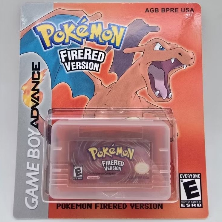 ตลับเกม Pokemon FireRed US Game Boy Advance โปเกม่อนภาษาอังกฤษ แบบแพ็ค
