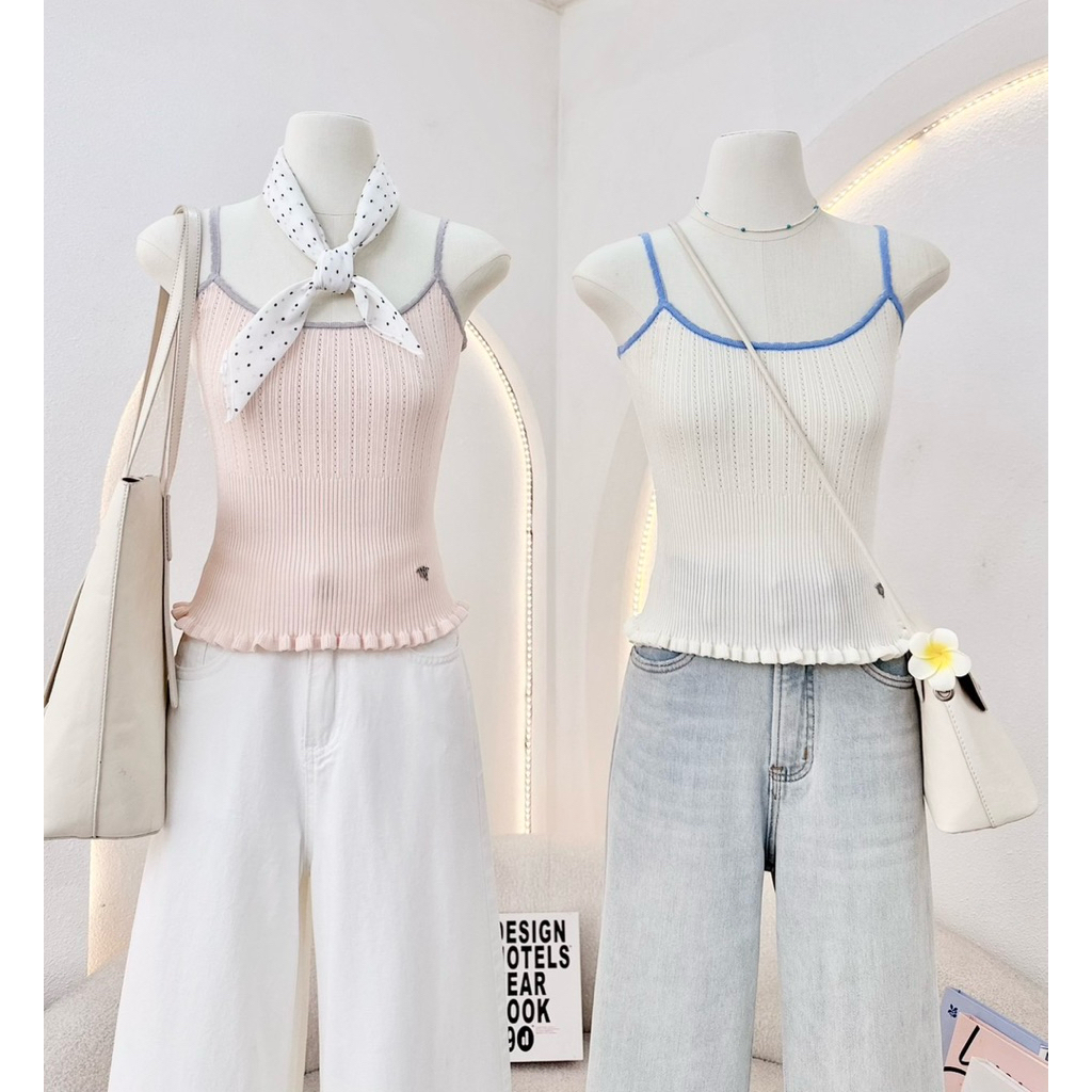 WAYA เสื้อสายเดี่ยว ผ้าไหมพรม