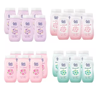 Babi mild เบบี้มายด์ แป้งเด็ก บำรุงผิวเนียนนุ่ม 45 กรัม * 6 กระป๋อง