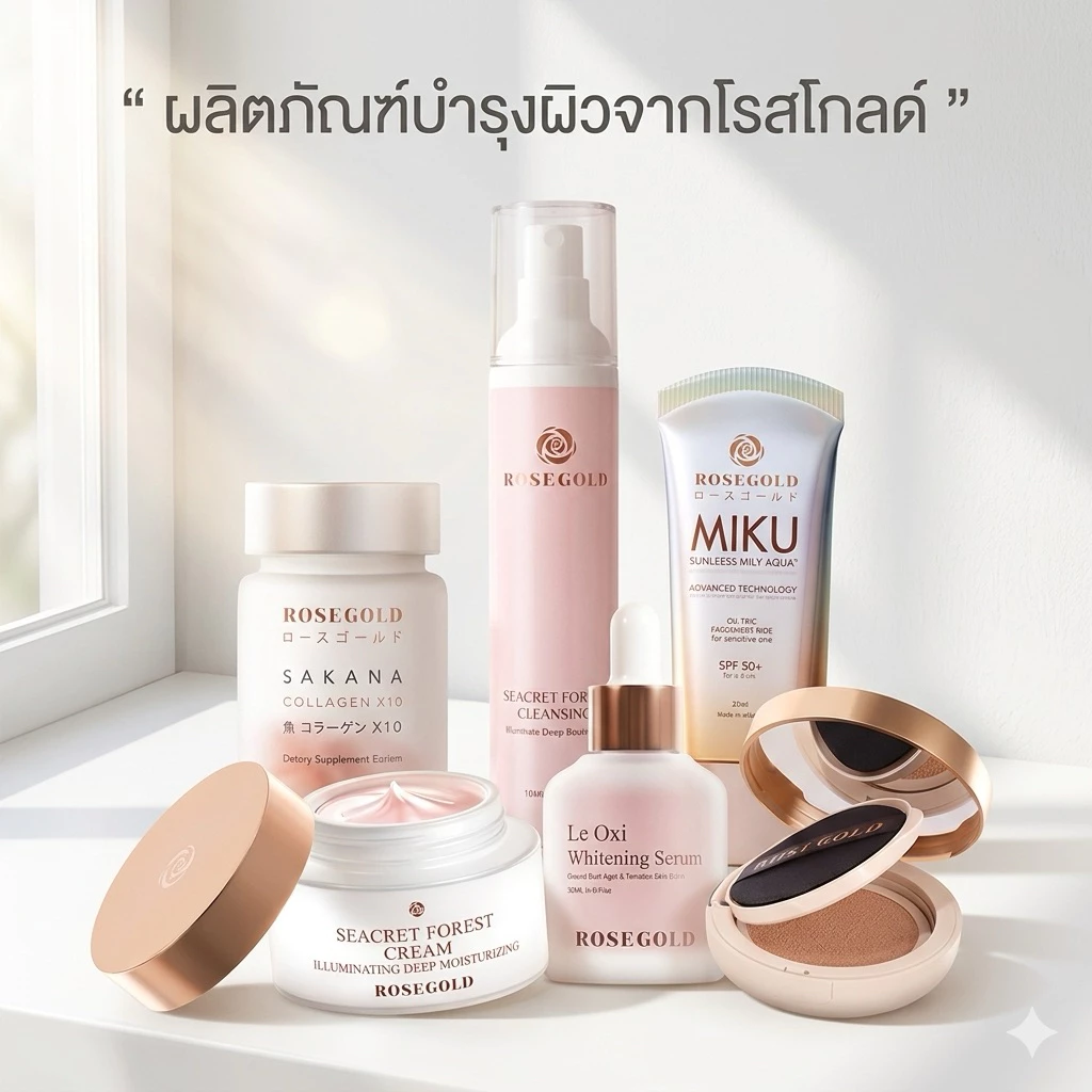 ‼️ลด50%[ของแท้มีรหัส] Rosegold สกินแคร์ เหมาะสำหรับ ผิวแพ้ง่ายใช้ได้ thumbnail 3