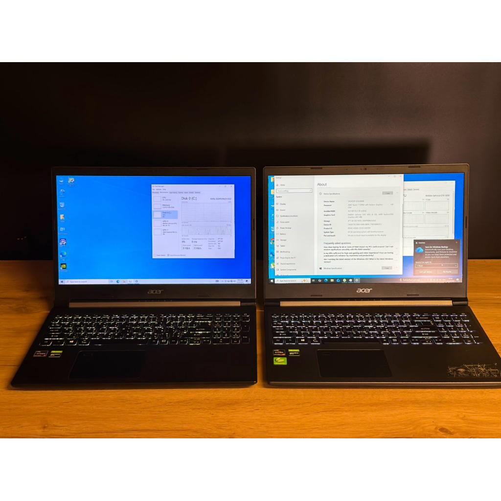 โน๊ตบุ๊คมือ2เล่นเกม ryzen 7 5700u Ram16 m.2 512  gtx1650