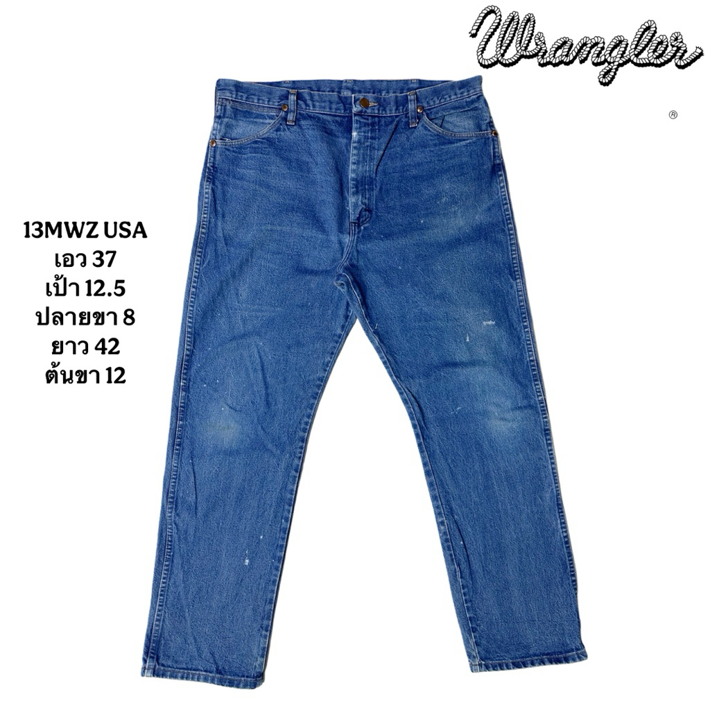 wrangler 13mwz made in usa 🇺🇸 เอววัดจริง 37