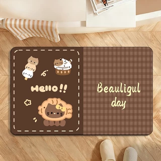 พรมเช็ดเท้าห้องน้ำกันลื่น ทำจากดินเบาเนื้อนุ่ม 40*60 ซม. กันลื่น นุ่ม และทำความสะอาดง่าย