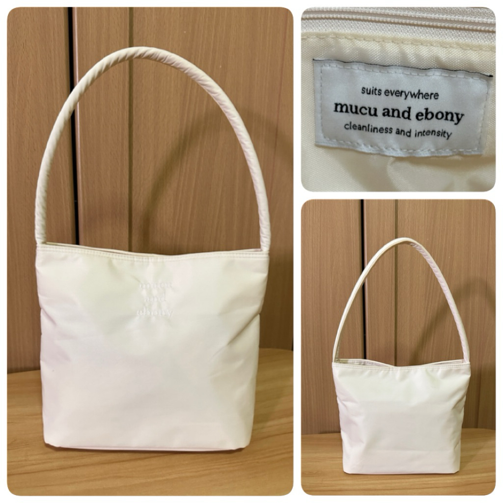 ส่งต่อ กระเป๋า mucu and ebony ขนาด 8.5 x 7.5” *มีตำหนิเล็กน้อย ตามรูปค่ะ