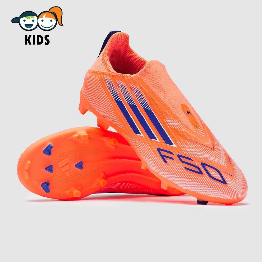 รองเท้าฟุตบอลเด็ก Adidas Kids F50 League Laceless FG (สตั๊ดเด็กแบบไร้เชือก)