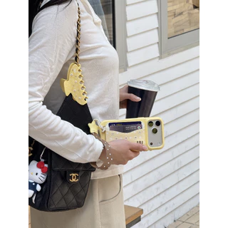 Yellow Posy Wallet [Summer] Whale Indeed Hagen (แบบแม่เหล็ก) ซองใส่บัตรสูงสุด 2 ใบ