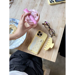 Yellow Posy Wallet [Summer] Whale Indeed Hagen (แบบแม่เหล็ก) ซองใส่บัตรสูงสุด 2 ใบ