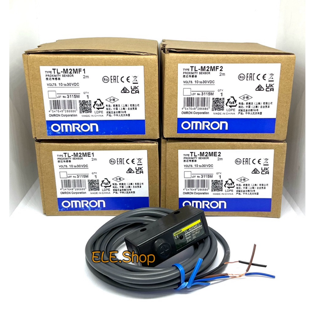 TL-M2ME1 TL-M2ME2 TL-M2MF1 TL-M2MF2 sensor Omron เซ็นเซอร์ 3สาย 12-30VDC  โฟโต้อิเล็กทริค สวิตช์ เซ็