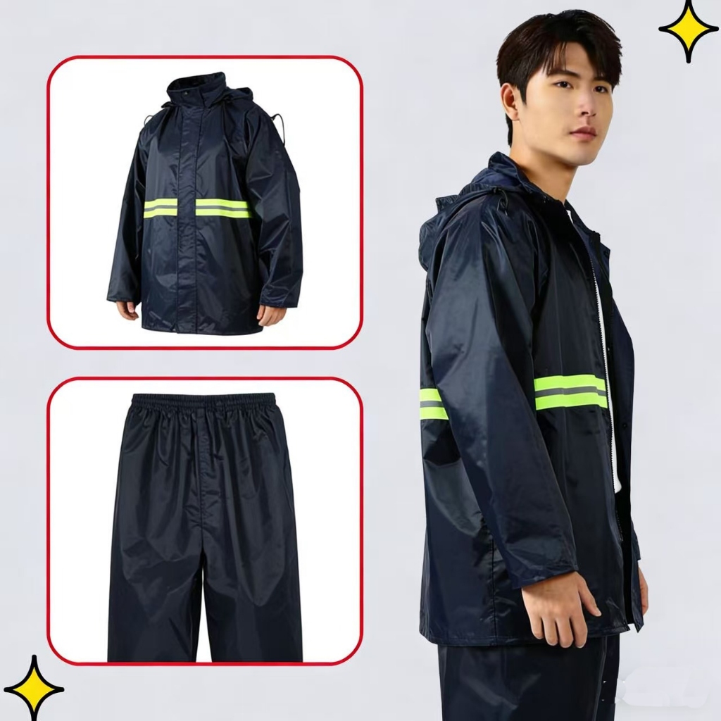 ชุดกันฝนผู้ใหญ่ ผ้าหนาคุณภาพดี ขนาด XL ถึง 4XL พร้อมส่ง