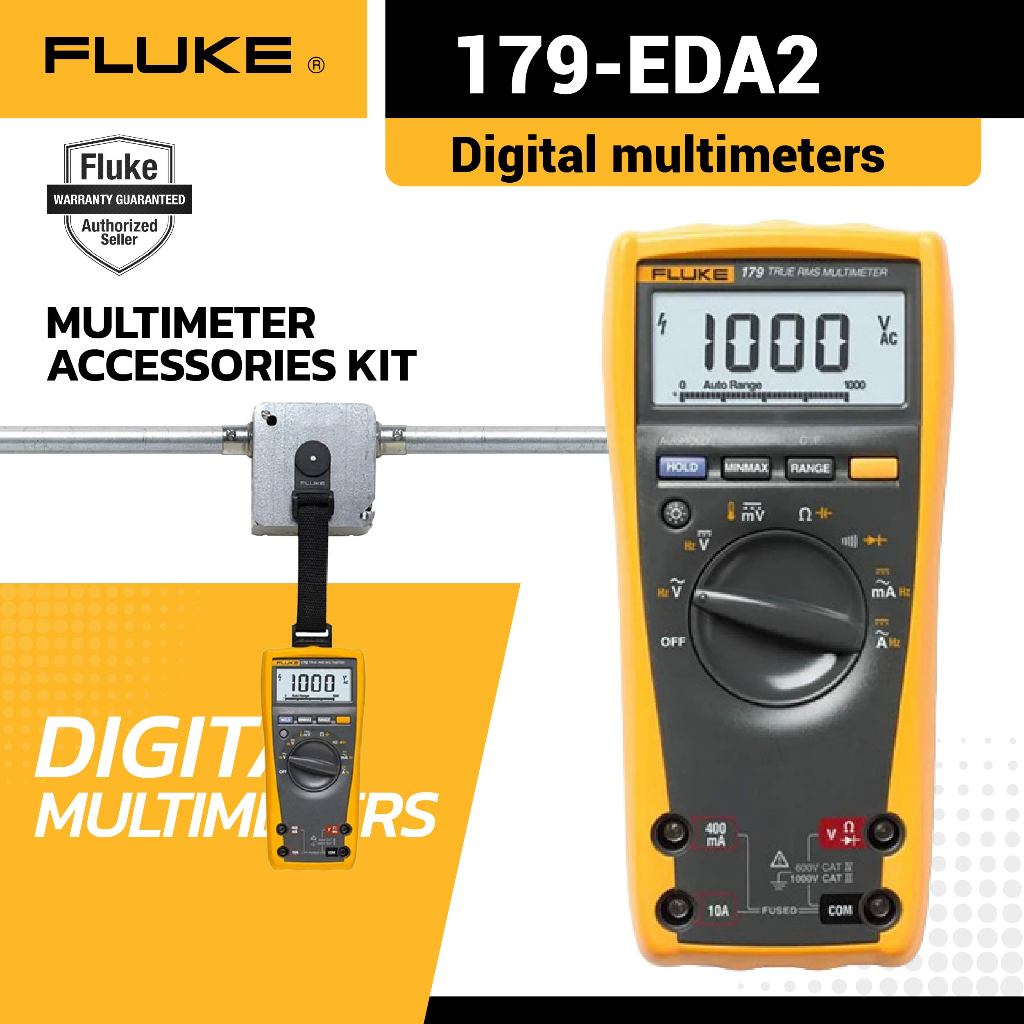 Fluke 179 Digital Multimeter and EDA2 Accessories Kit