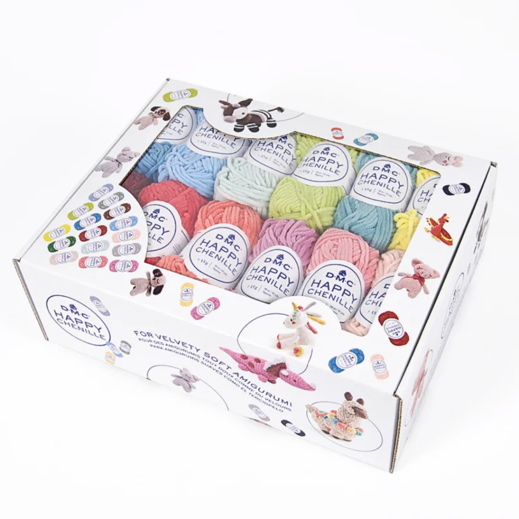 DMC Happy Chenille ชุด kit ถักตุ๊กตานุ่มนิ่ม Amigurumi ไหมมินิ 25 ม้วน ราคา ถูกที่สุด ดีลบีเคเค แกลเลอรีภาพที่ 4