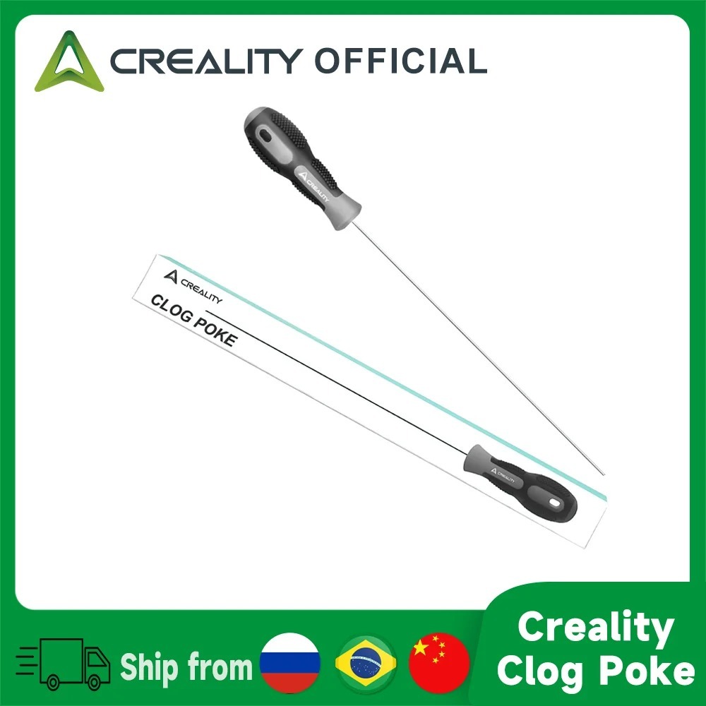 Creality Clog Poke 3D เครื่องพิมพ์ชุดทําความสะอาดหัวฉีดสําหรับ 1.75mm Filament หัวฉีด Φ1.5mm L210mm เข็มทําความสะอาด Hot