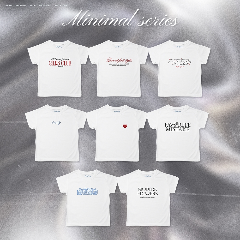 Minimal series Baby tee&Crop สินค้าพร้อมส่ง Anything studio