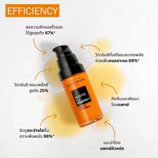 NOVEXPERT SERUM BOOSTER WITH VITAMIN C เซรั่มวิตามินซีผิวบอบบาง แพ้ง่ายใช้ได้