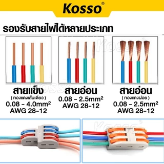 Kosso ข้อต่อสายไฟ ใช้เชื่อมต่อสายไฟ มาตรฐานโรงงาน Connector
