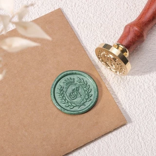 (สั่งทำ) ตราประทับขี้ผึ้ง ฟรีด้าม ตราปั้มทองเหลือง ตราประทับคลั่ง wax seal stamp ตราปั้มจดหมาย ออกแบบได้ (ไทย)