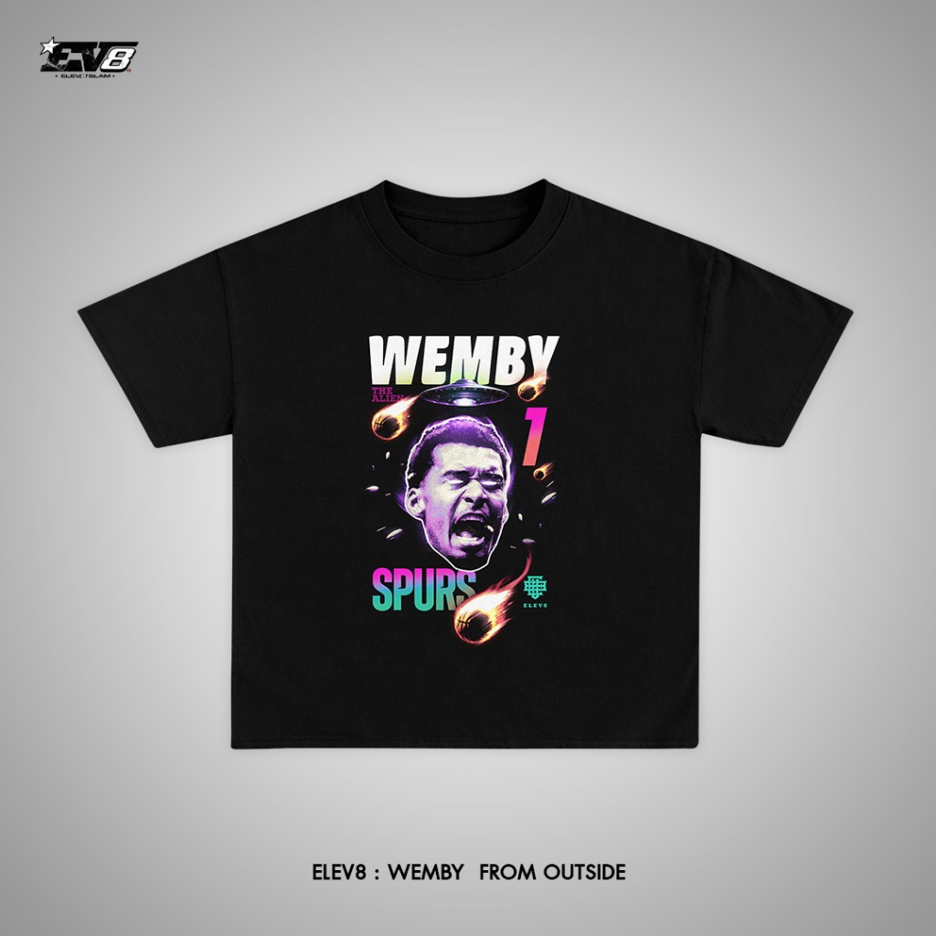 เสื้อยืดโอเวอร์ไซส์ Elev8 Slam : คอลเลคชั่น WEMBY ERA