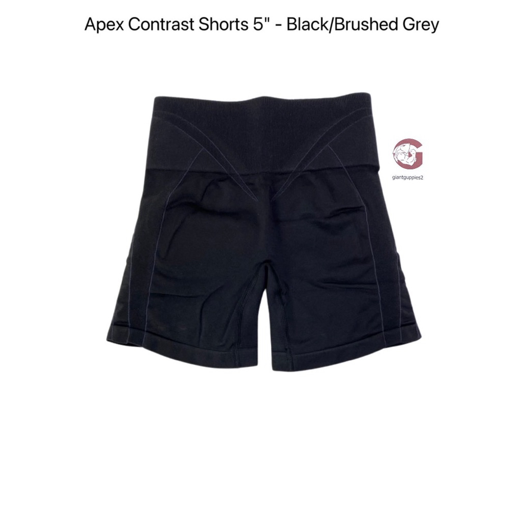 Gymshark ของแท้ 100% พร้อมส่ง Apex Contrast Shorts 5" - Black/Brushed Grey