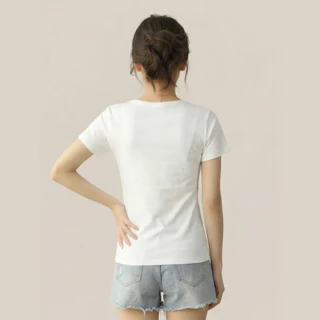 WsimpleBra | Bambi Top Shirt เสื้อยืด ผ้าบางเบา แขนสั้น มีบราในตัว เลิกใส่ชุดชั้นในและซิลิโคลปิดจุก