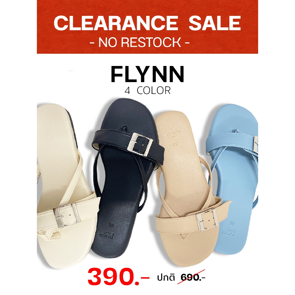 FLYNN - MARSHMELLOW รองเท้าแตะ สายคาดเข็มขัด