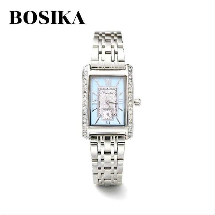 นาฬิกาข้อมือ BOSIKA สำหรับผู้หญิง สไตล์เรียบหรู รูปที่ 5