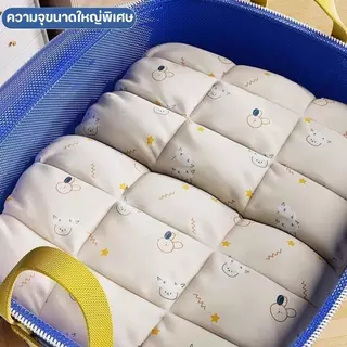 กระเป๋าเก็บของ กระเป๋ากระสอบเคลือบ 260L/350L ถุงเก็บผ้านวมพับได้ ย้ายบ้าน กระสอบเก็บของมีซิปคู่ กันน้ำกัน