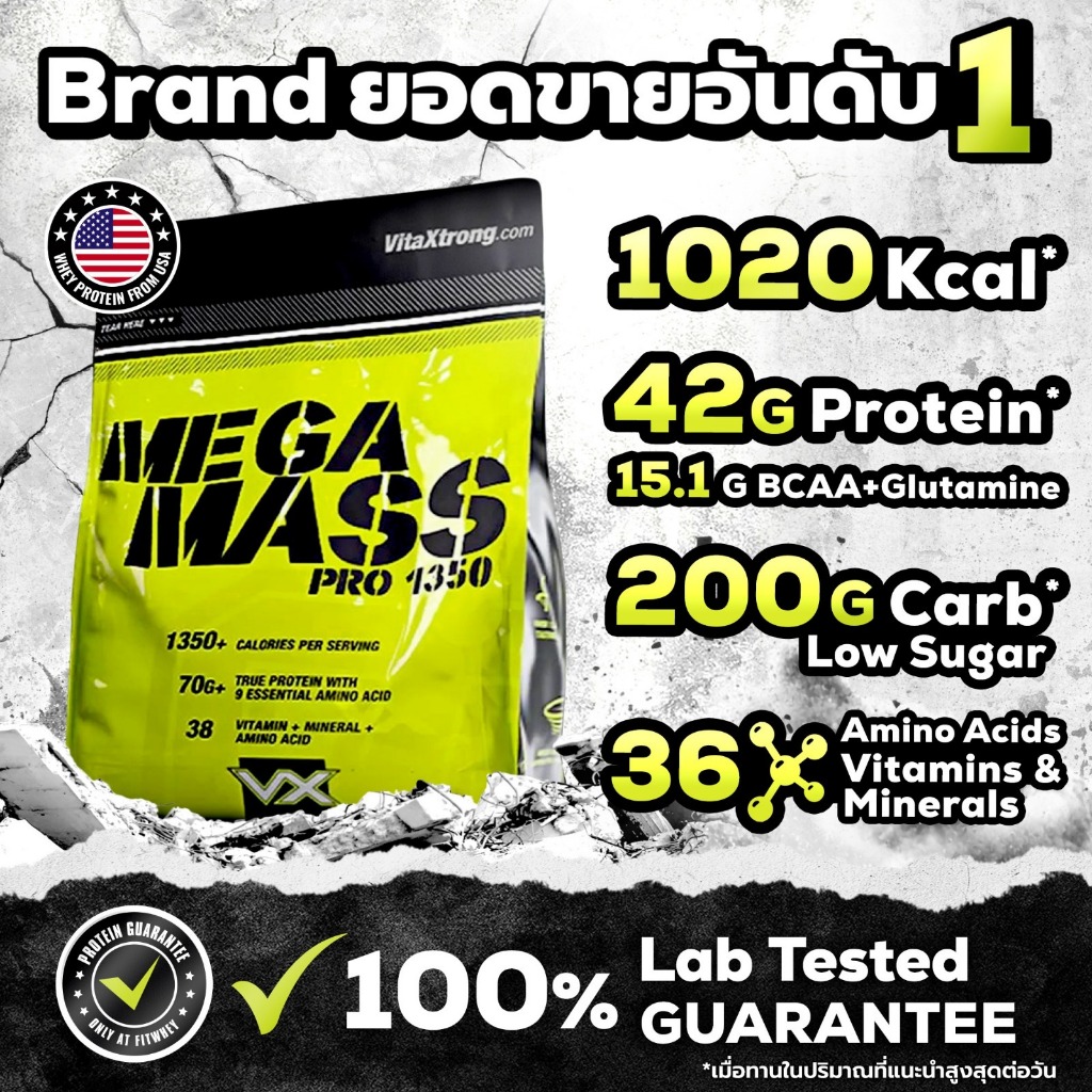 VITAXTRONG MEGA MASS PRO (12 LB) | MASS PROTEIN 70G