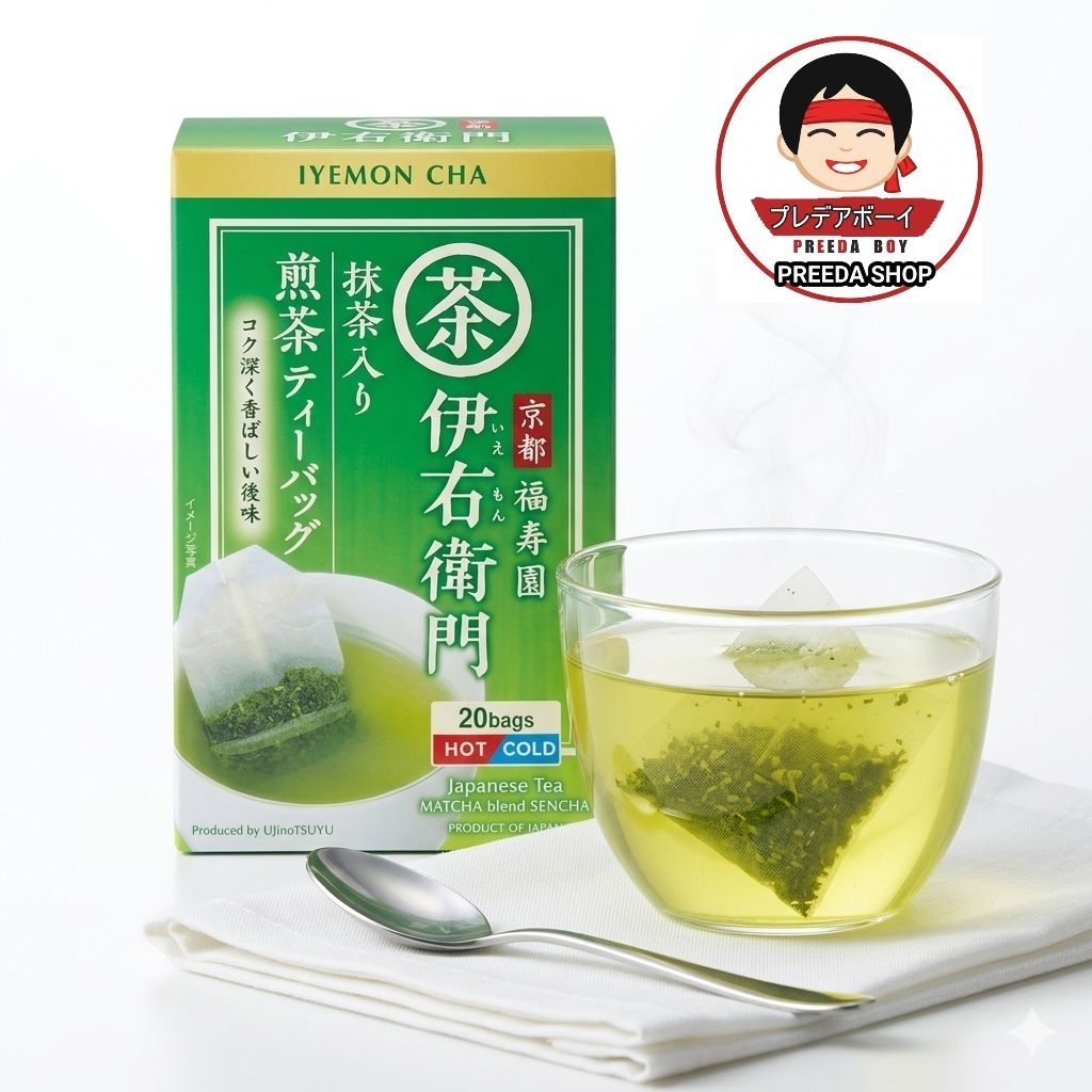 IYEMON CHA Matcha Iri Sencha Tea 20Bags ชา มัทชะ เบลนด์ เซ็นชา 40g ชาเขียวญี่ปุ่น  (661018)