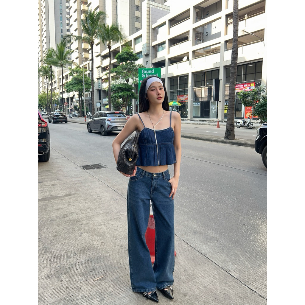 Feya top เสื้อสายเดียวยีนส์