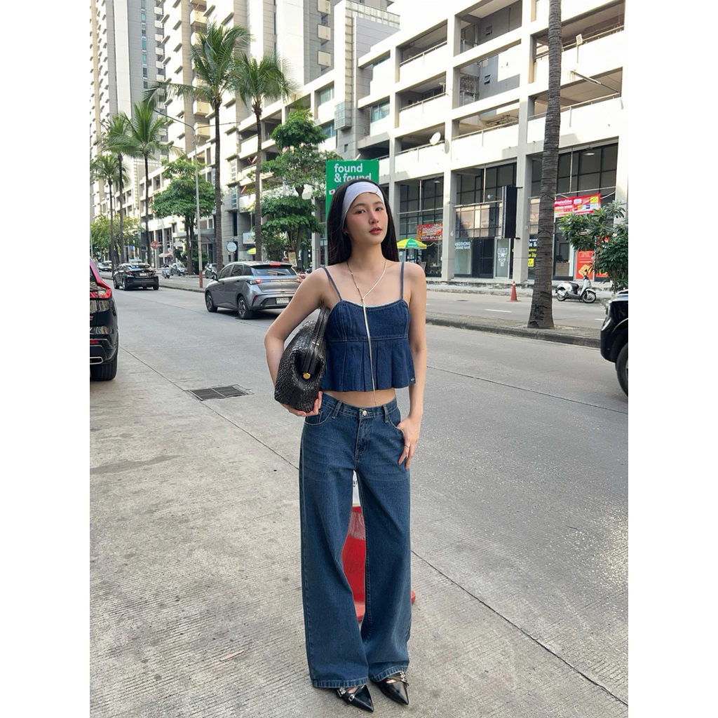 Feya top เสื้อสายเดียวยีนส์