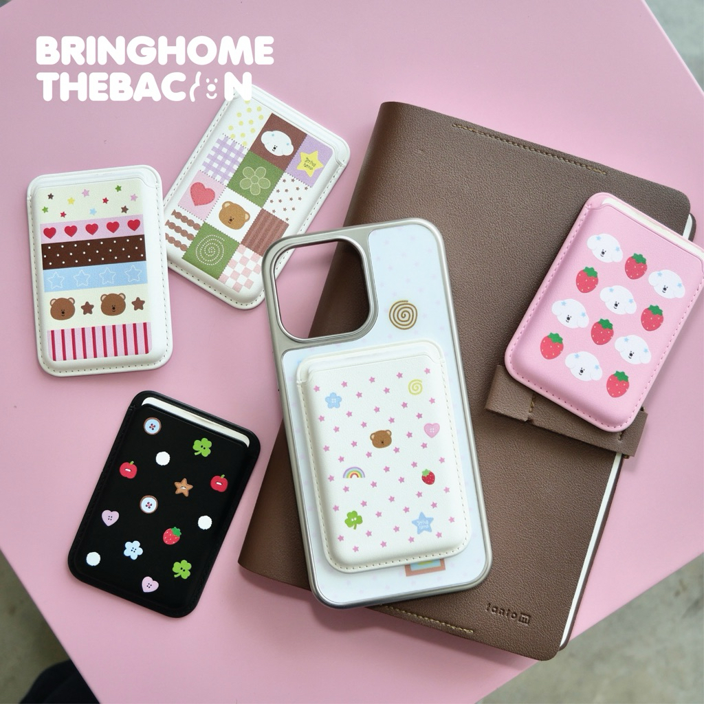 Bringhome Magnetic Card Holder ที่ใส่การ์ดแม่เหล็กติดโทรศัพท์