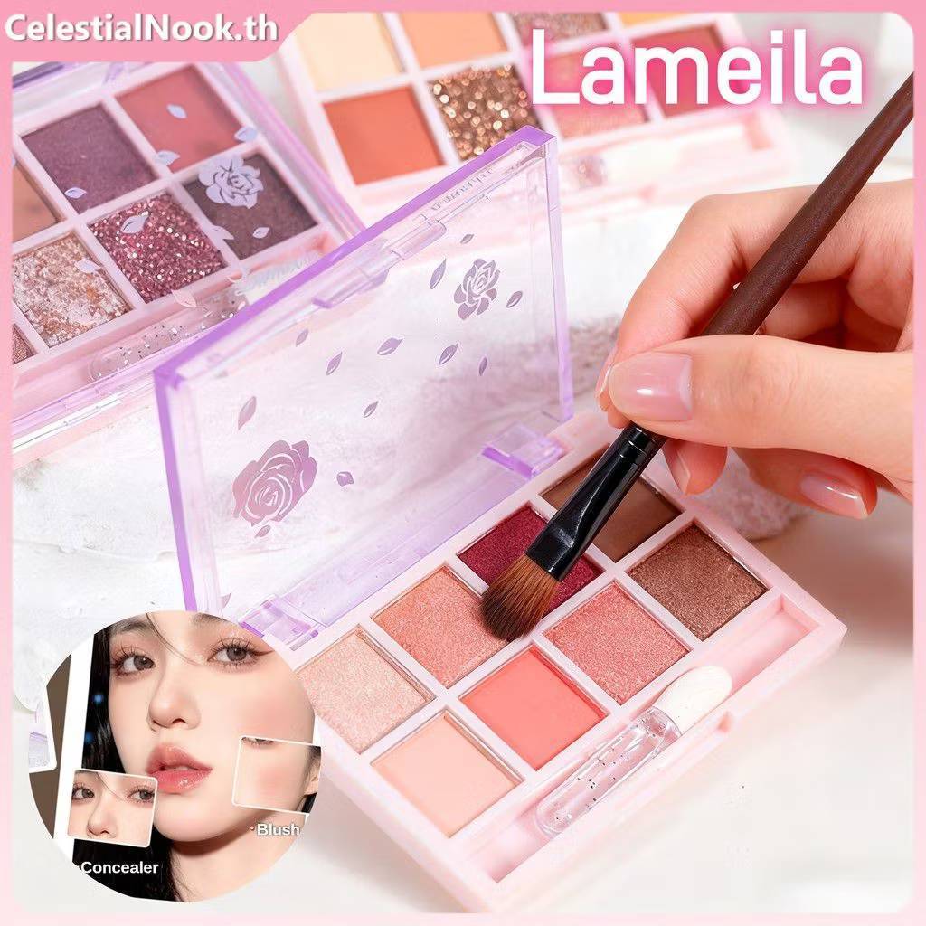 8สี อายแชโดว์ พาเลท เนื้อแมท สีสวย ติดทน กันน้ำ (มาพร้อมกับแปรงอายแชโดว์ฟรี) SVMY EYESHADOW PALETTE