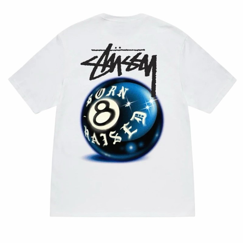 (ของแท้💯) Stussy x Born X Raised 8 Ball Tee
