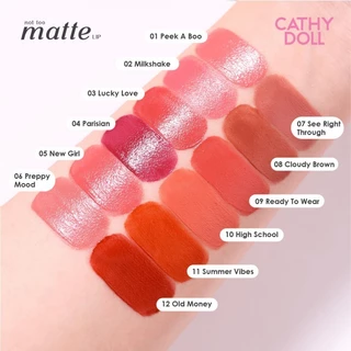 CATHY DOLL Not Too Matte Lip 2.9g เคที่ดอลล์ นอตทูแมทท์ลิป ลิปเนื้อกึ่งแมทท์ ไม่ทำให้ปากแห้ง