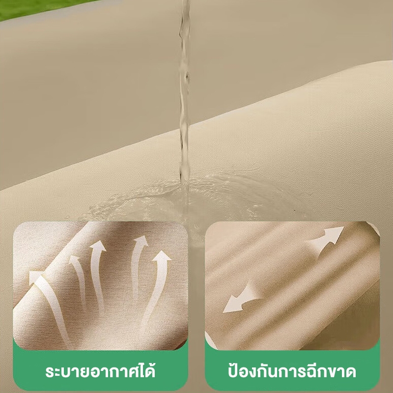โซฟาเป่าลมกลางแจ้งคู่เตียงโซฟาลมและปั๊มลมสําหรับห้องสำหรับทั้งในบ้านและกลางแจ้ง น้ำหนักเบา พกพาสะดวก รูปที่ 4