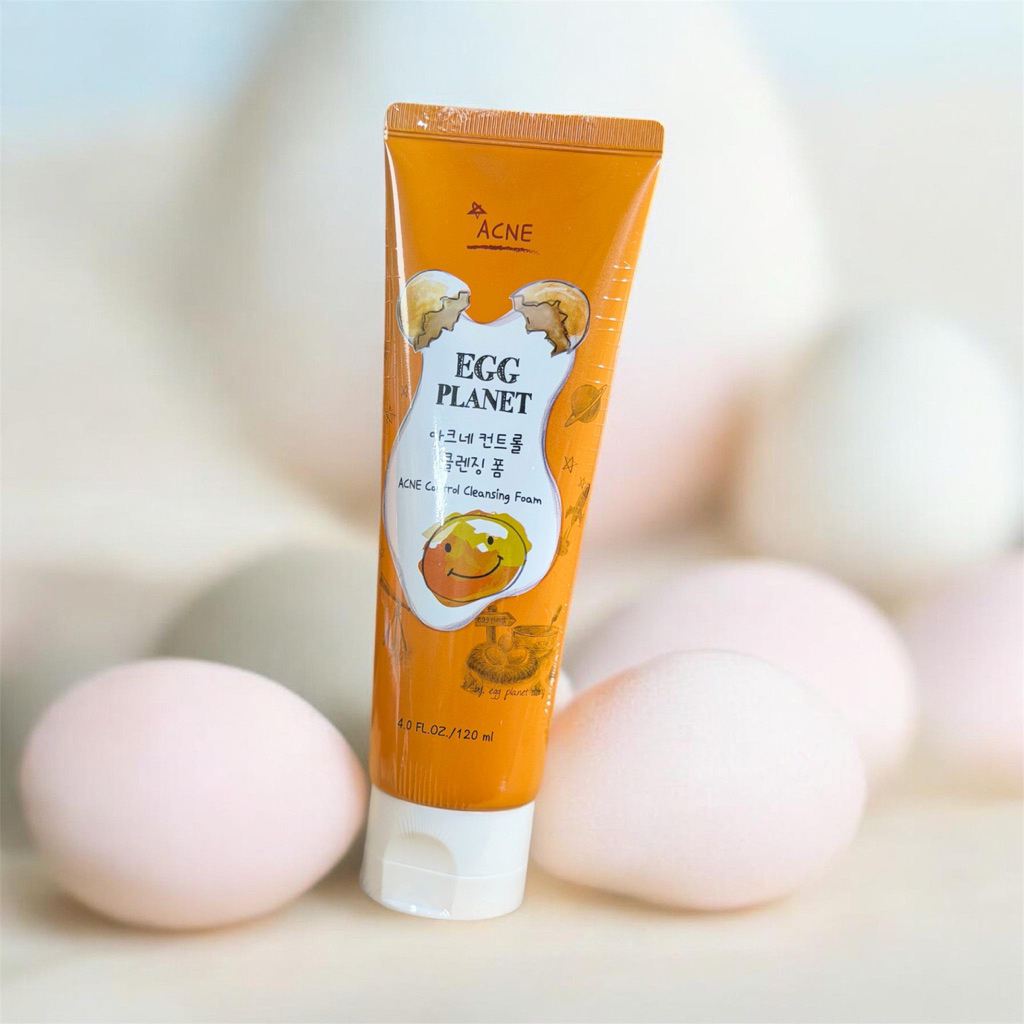 Egg Planet โฟมล้างหน้าลดสิว สูตรไข่แดงเกาหลี ทำความสะอาดลึก คุมมัน หน้าไม่แห้งตึง อ่อนโยน