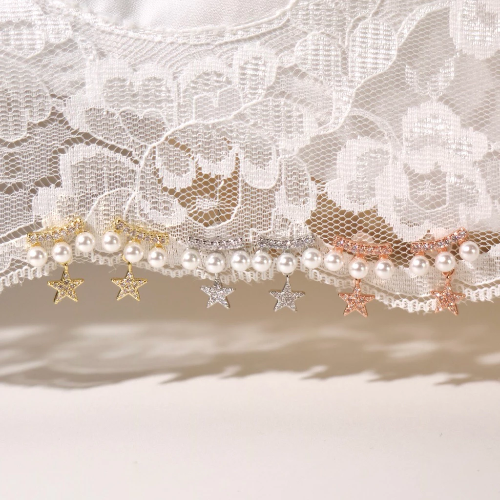 Socrush.bkk | TWINKLE PEARL earrings | Twinkle pearl | SE-024 | ต่างหู ดาว มุก