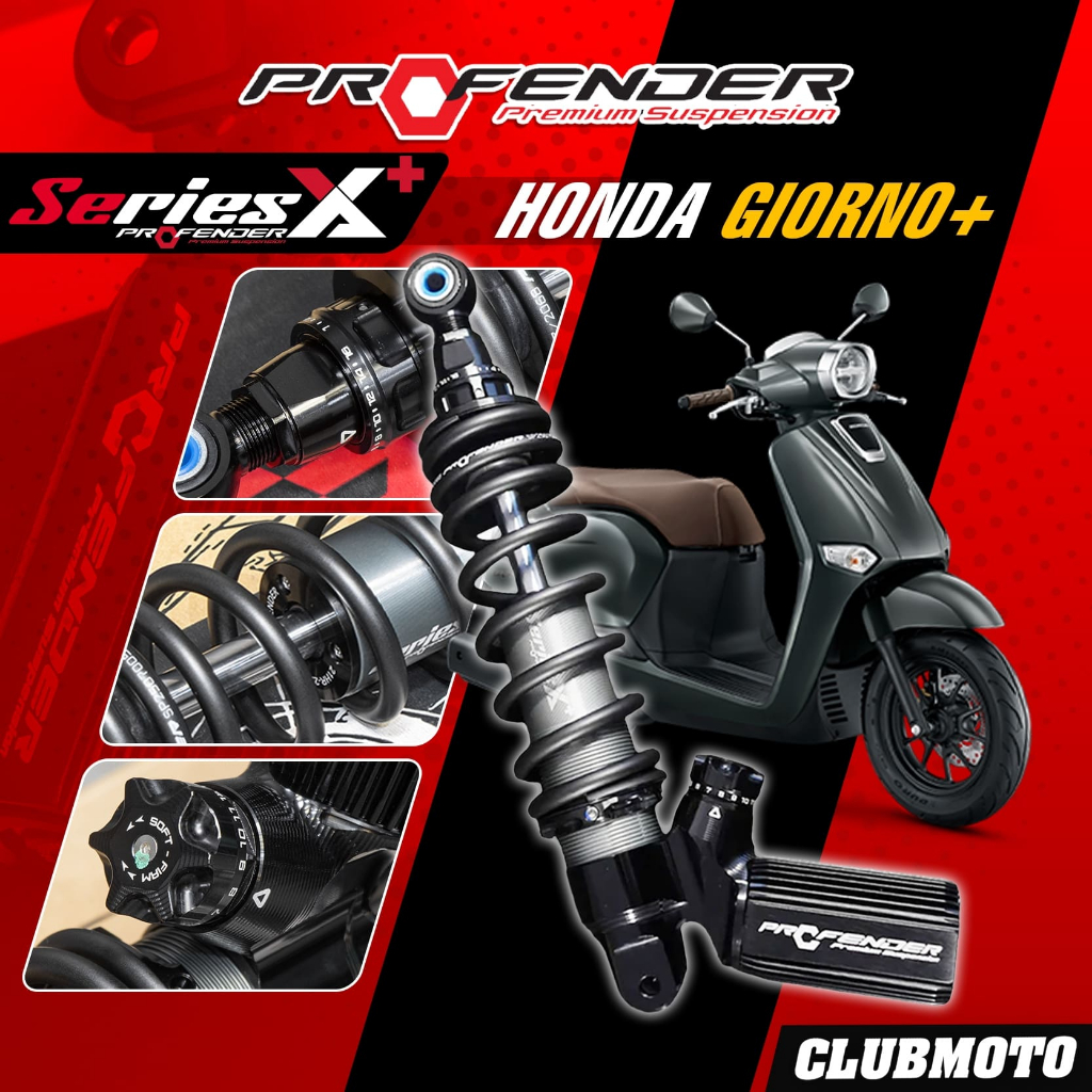 🚩 โช๊คหลัง PROFENDER X-SERIES PLUS Giorno+ ความสูง 320/300mm.  ของแท้ รับประกัน 2 ปี !!