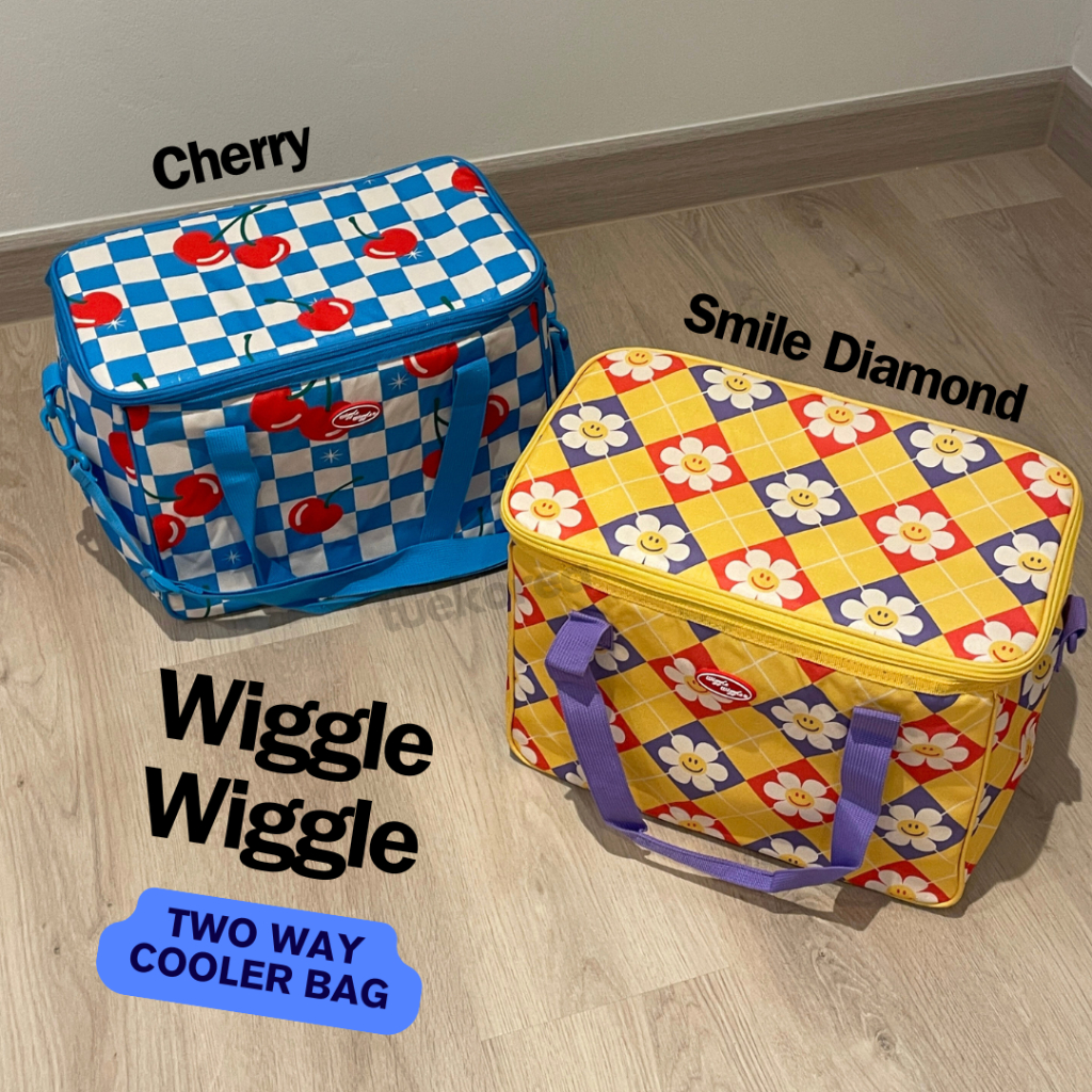 Wiggle Wiggle Two Way Cooler Bag  - Smile Diamond , Cherry กระเป๋าเก็บความเย็นไซส์ใหญ่!