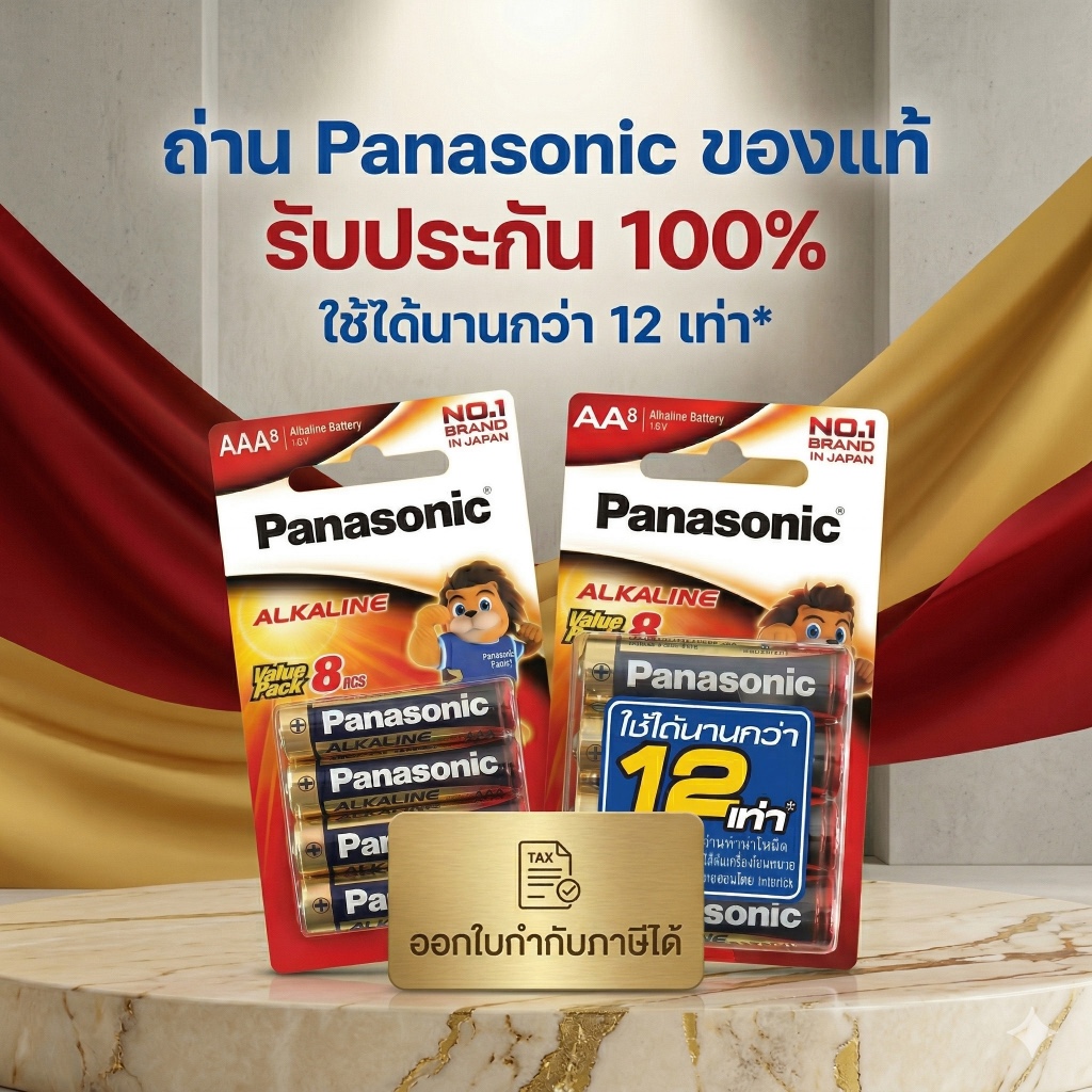 Panasonic AA 2A แท้ 💯 ถ่านพานาโซนิค *8ก้อน/แพ็ค* ล็อตใหม่ AA 2A